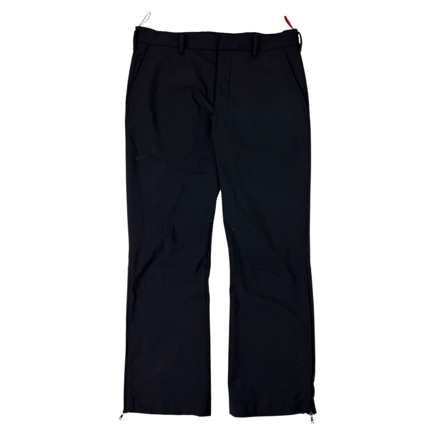 Prada Red Tag Nylon Zip Pants Black