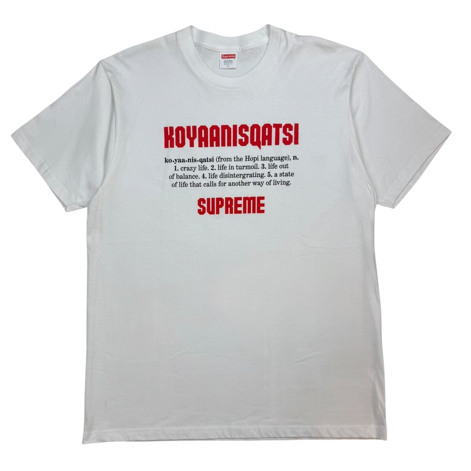 Supreme Koyaanisqatsi Tee White