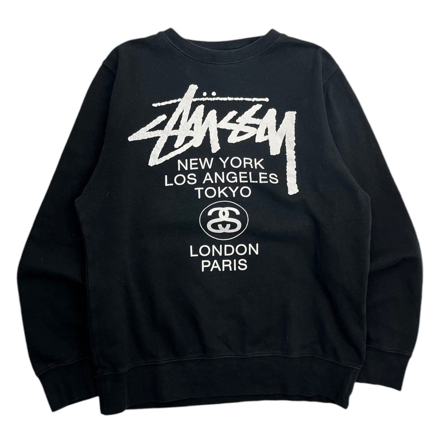 Stussy Locations Crew Neck Black