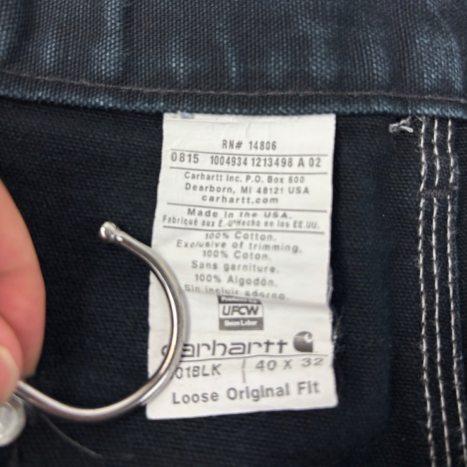 Vintage Carhartt Double Knee Work Pants Noir