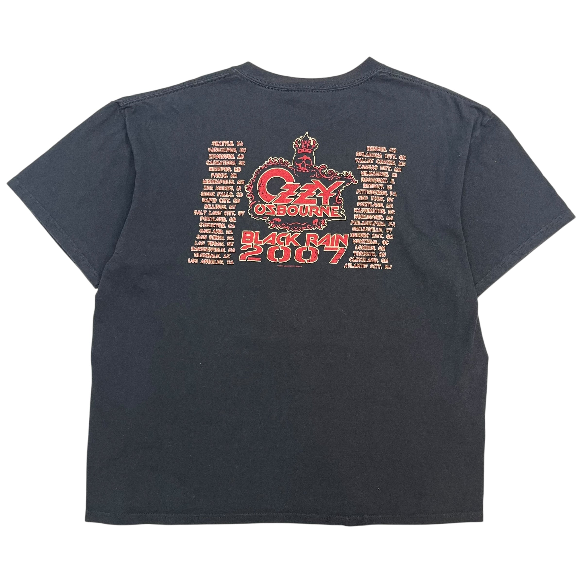 2007 Ozzy Osbourne Black Rain Tour Tee Black