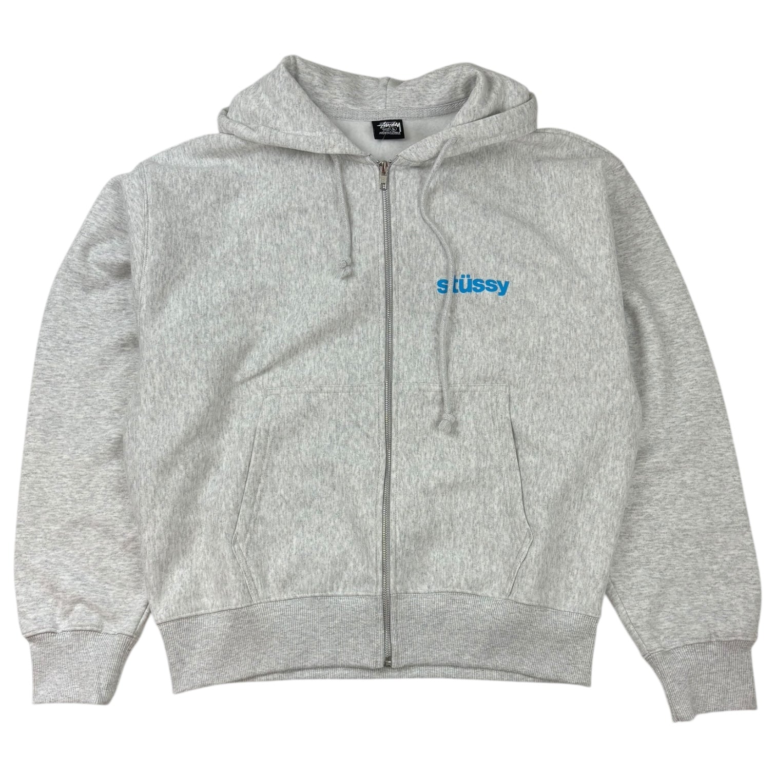 Stussy Built Tough Zip-Up Hoodie Ash Heather