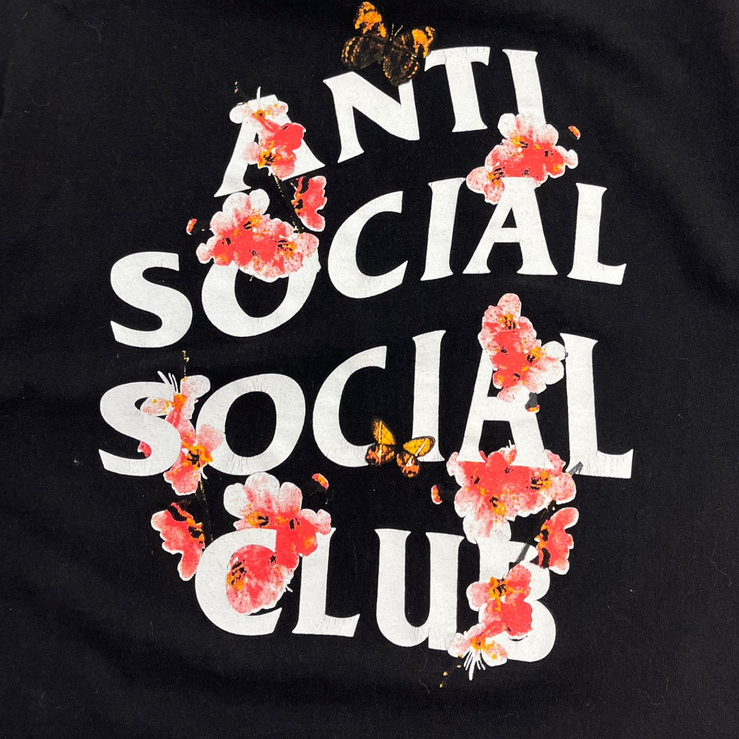 Anti Social Social Club Floral Tee Black