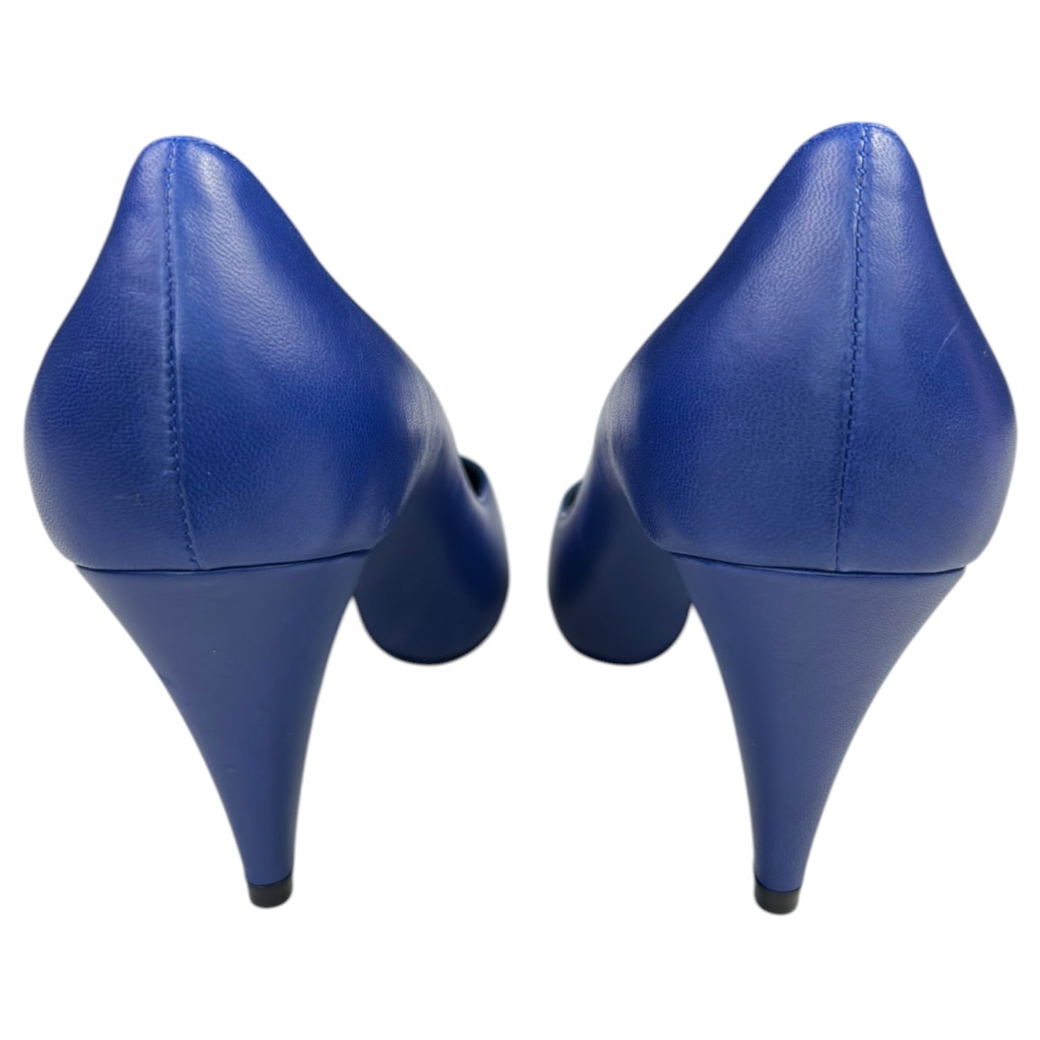 (W) Saint Laurent Patent Leather Kiki Pumps Blue