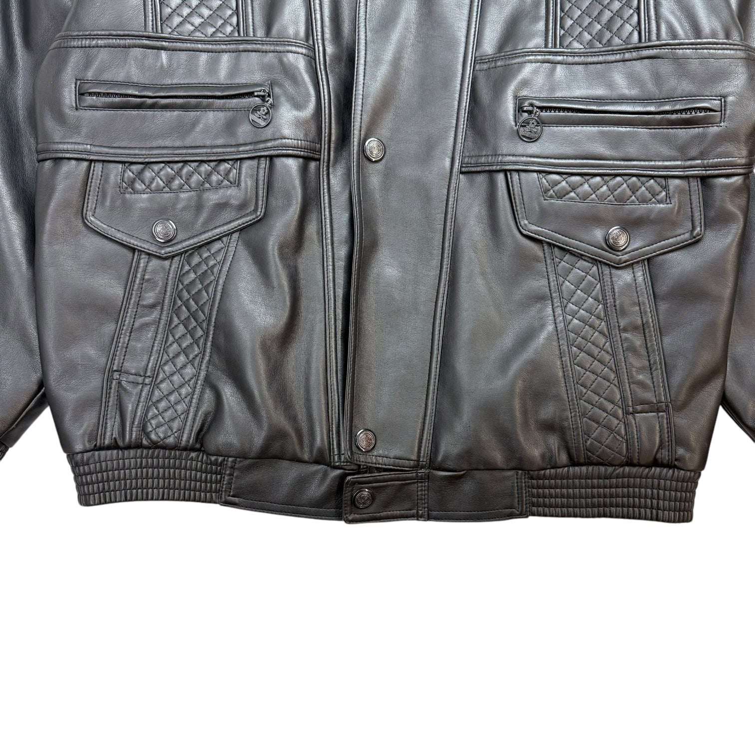 Vintage Quilted Leather Jacket Black