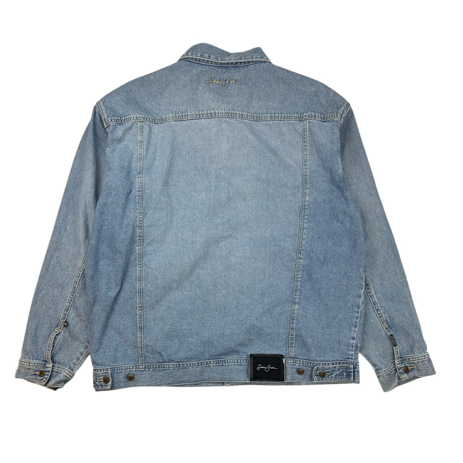 Vintage Y2K Sean John Denim Trucker Jacket Light Wash