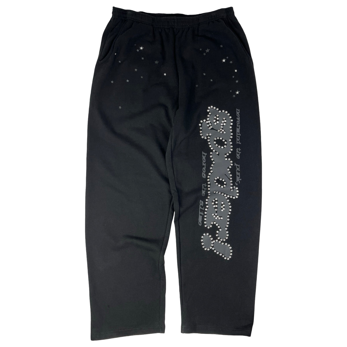 Sp5der Rhinestone Punk V2 Sweatpant Black