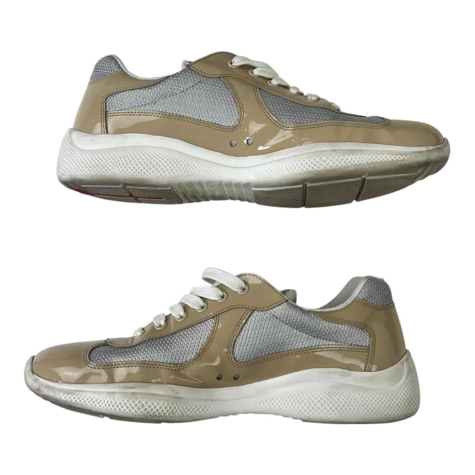 Prada America’s Cups Patent Leather Beige/White (Used)