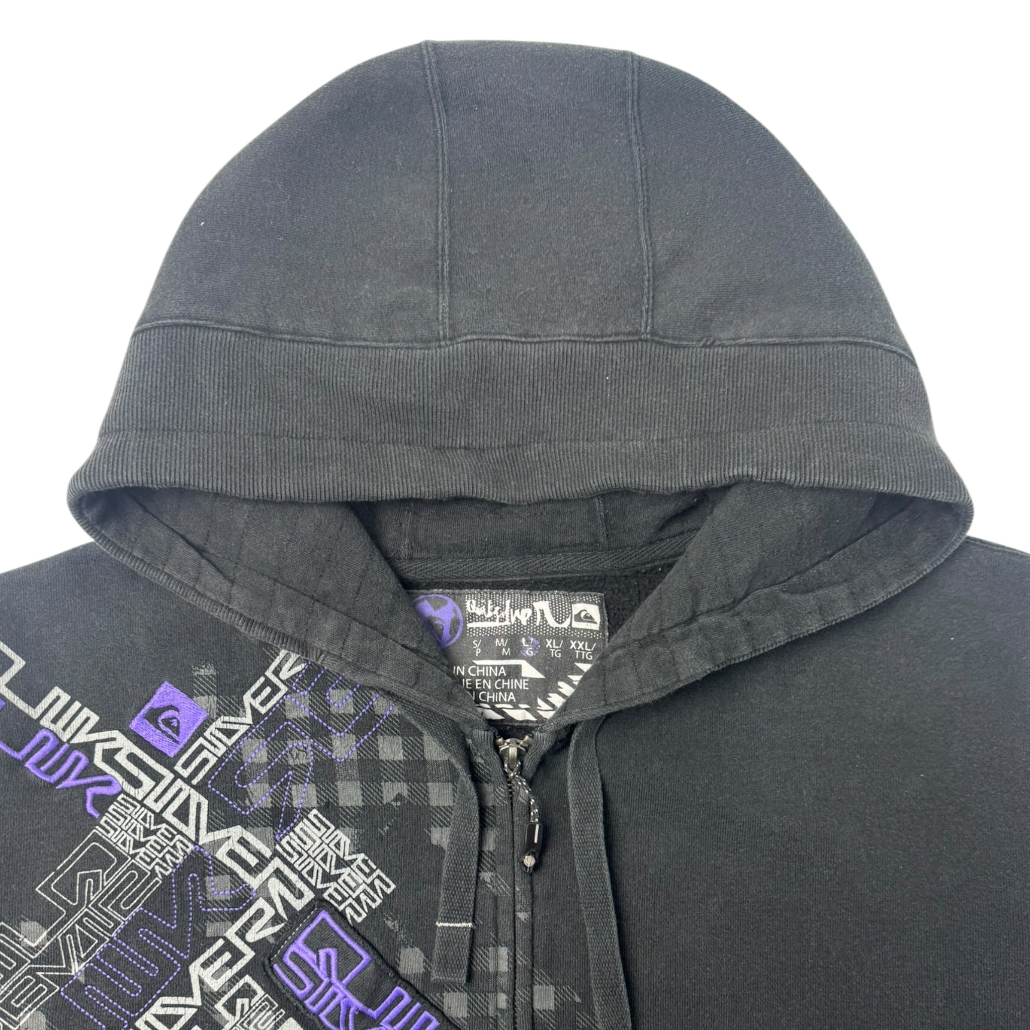 Vintage Y2K Quiksilver Embroidered Zip Up Hoodie