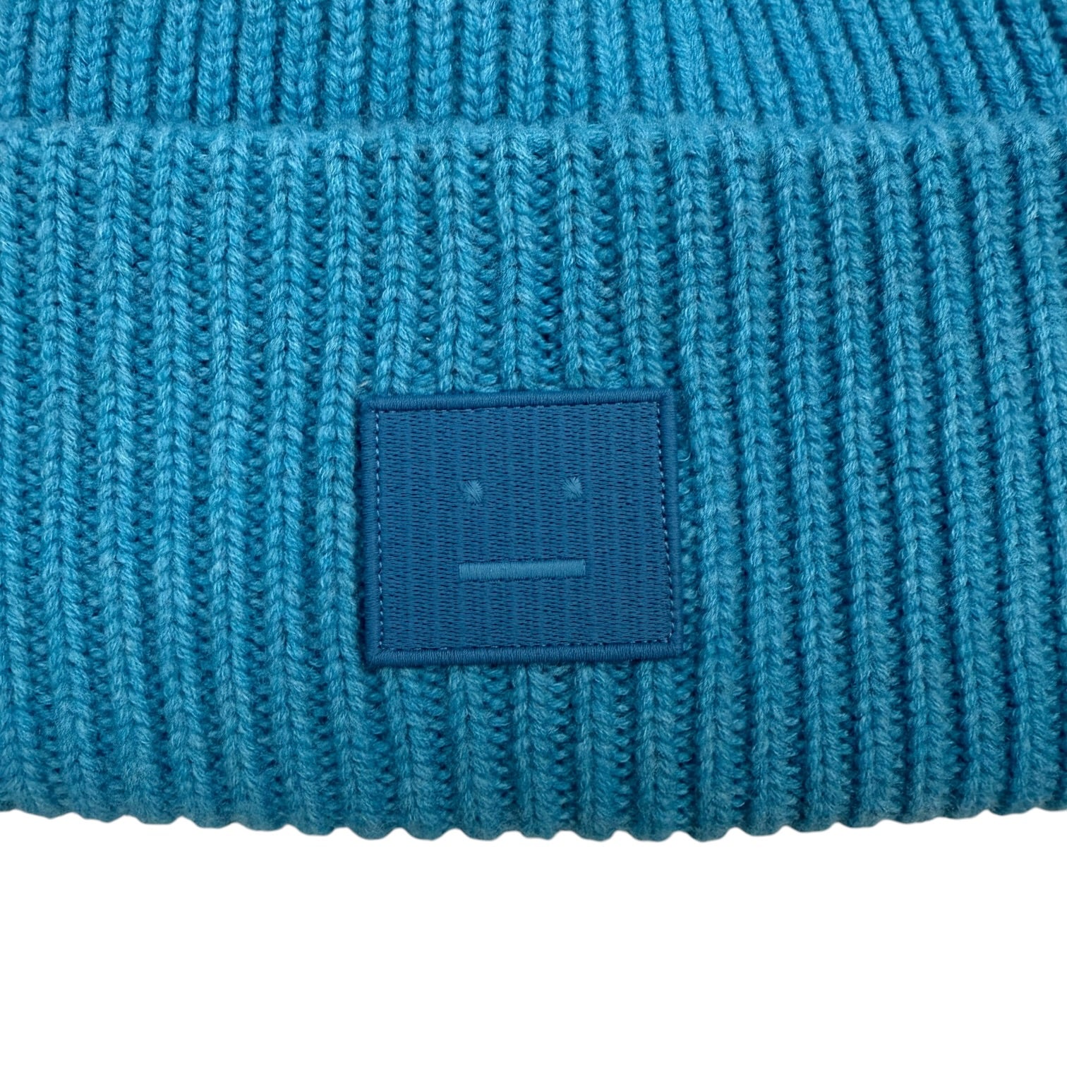 Acne Studios Face Wool Beanie Blue