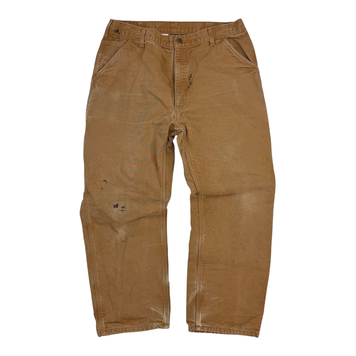 Vintage Carhartt Double Knee Blanket Lined Pants Brown