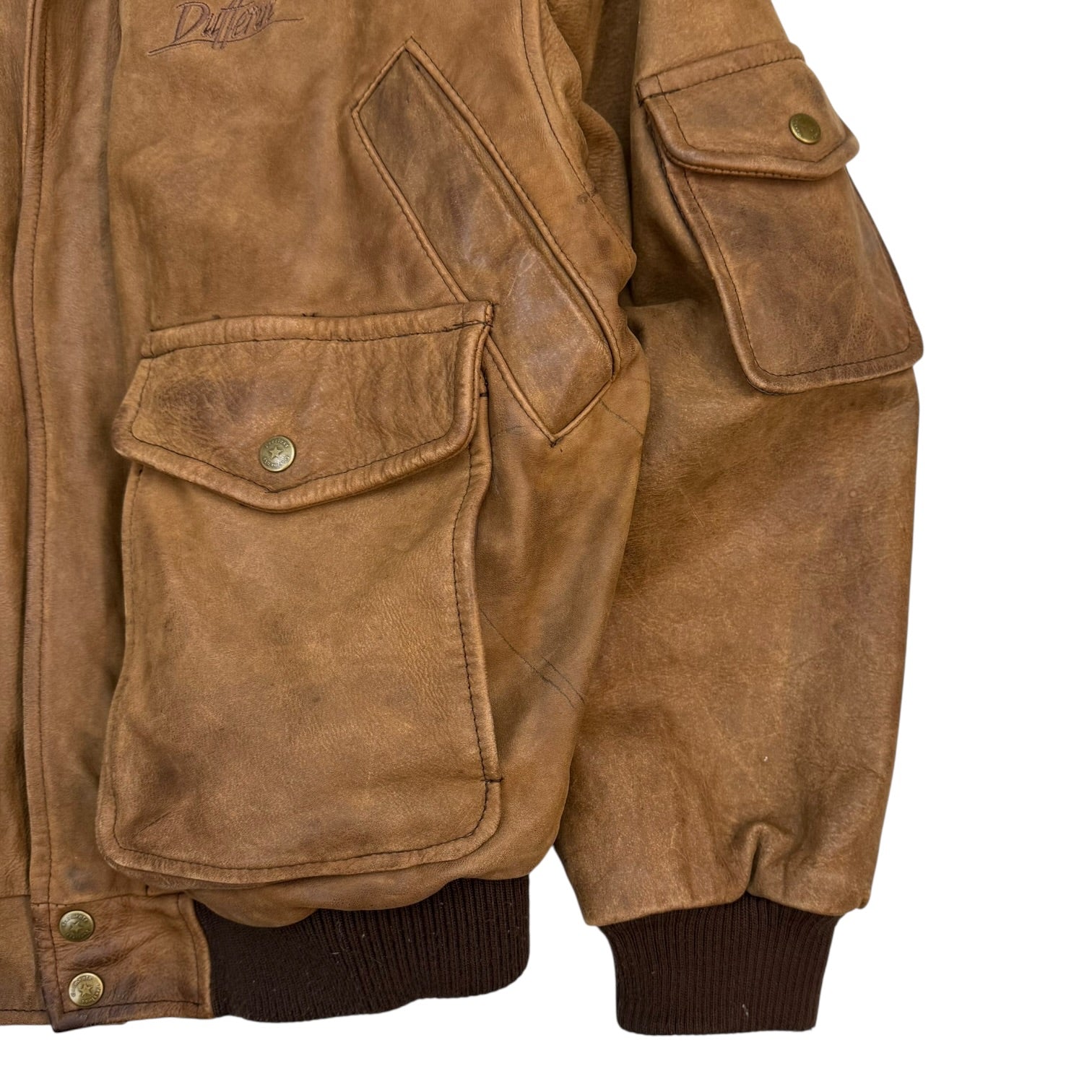 Vintage Peerless Garments Leather Flight Jacket Brown