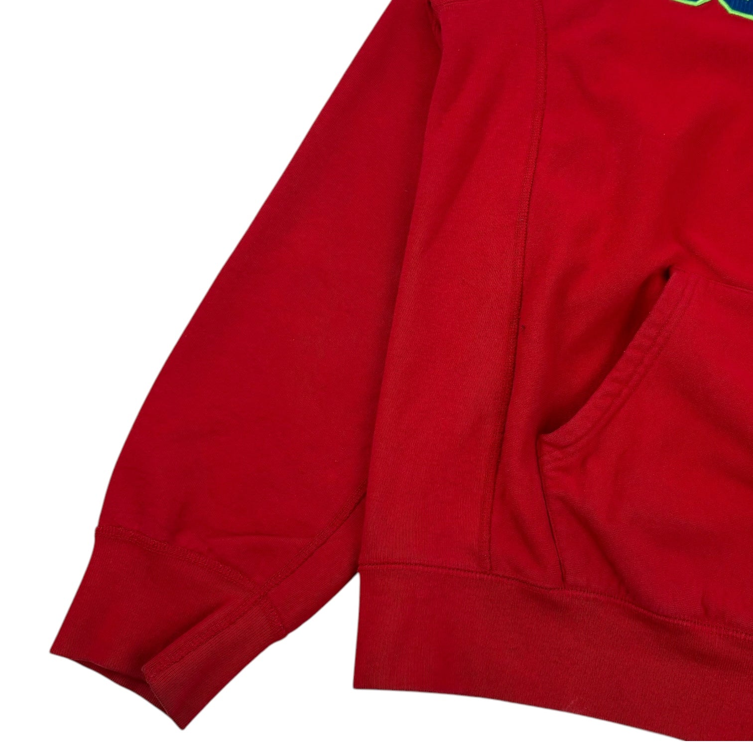 Supreme Cord Collegiate Logo Hoodie Red