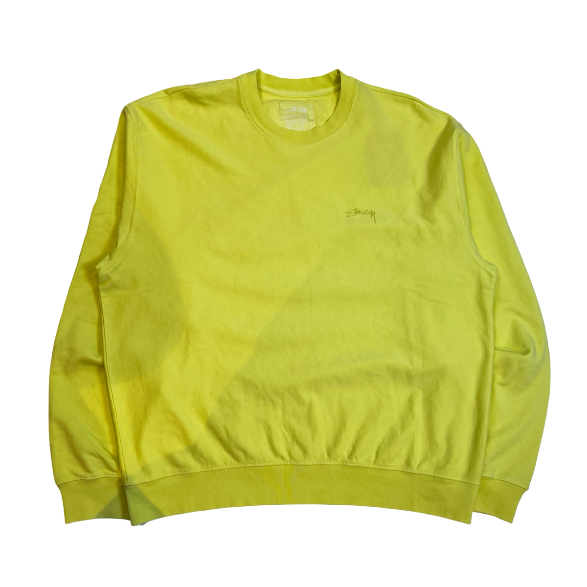Stussy Lightweight Terry Crewneck Yellow