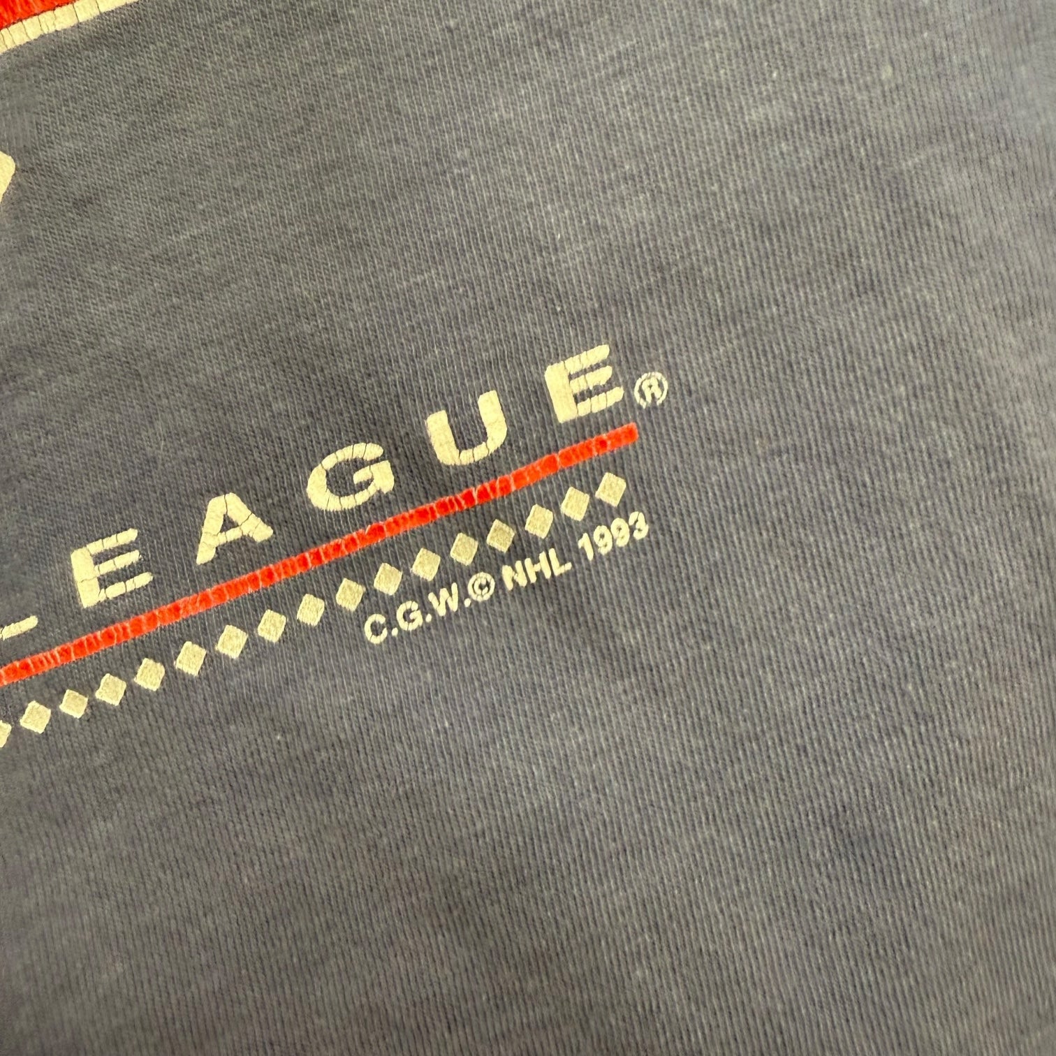 1993 Quebec Nordiques Tee Slate Blue