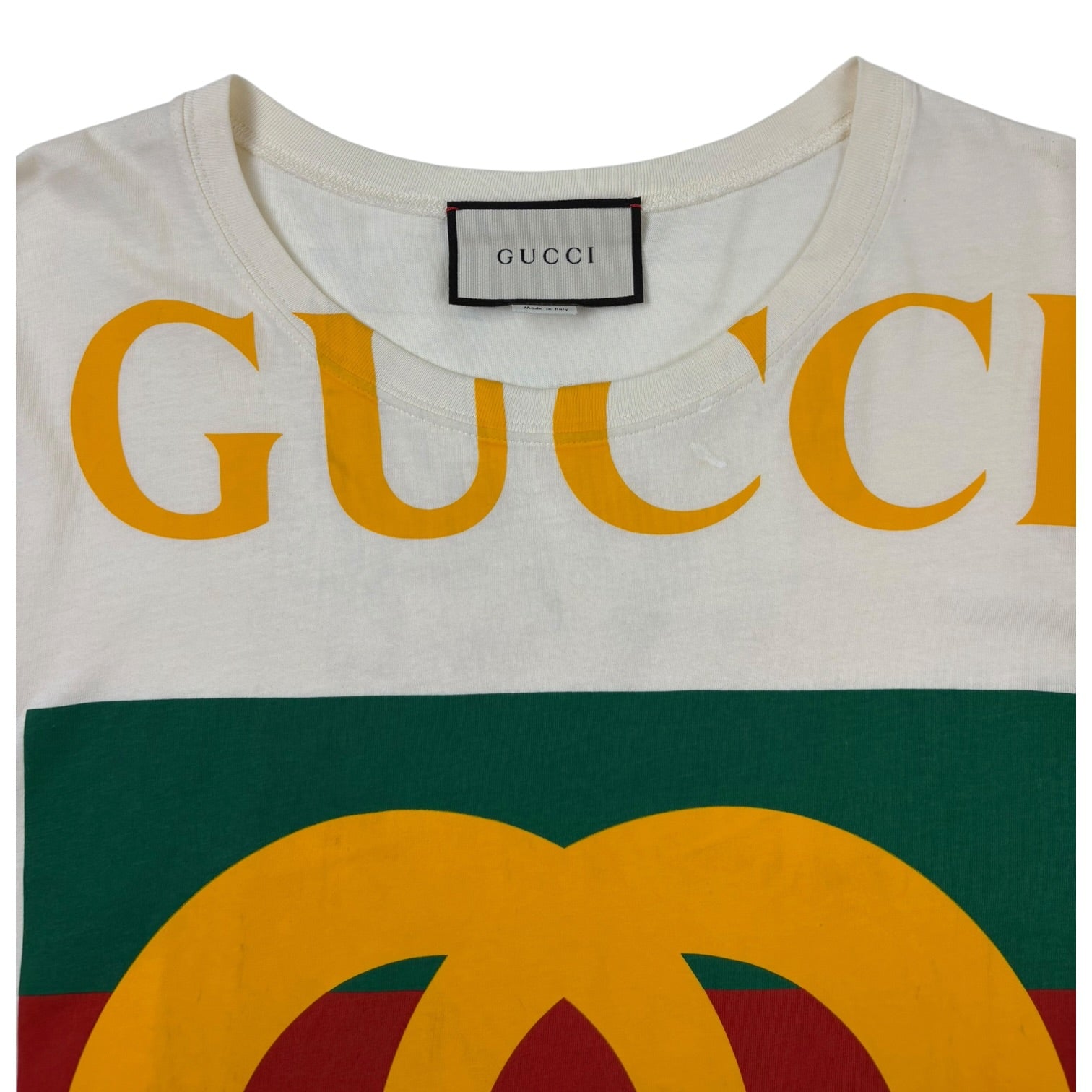 (W) Gucci Large Retro Logo Tee White