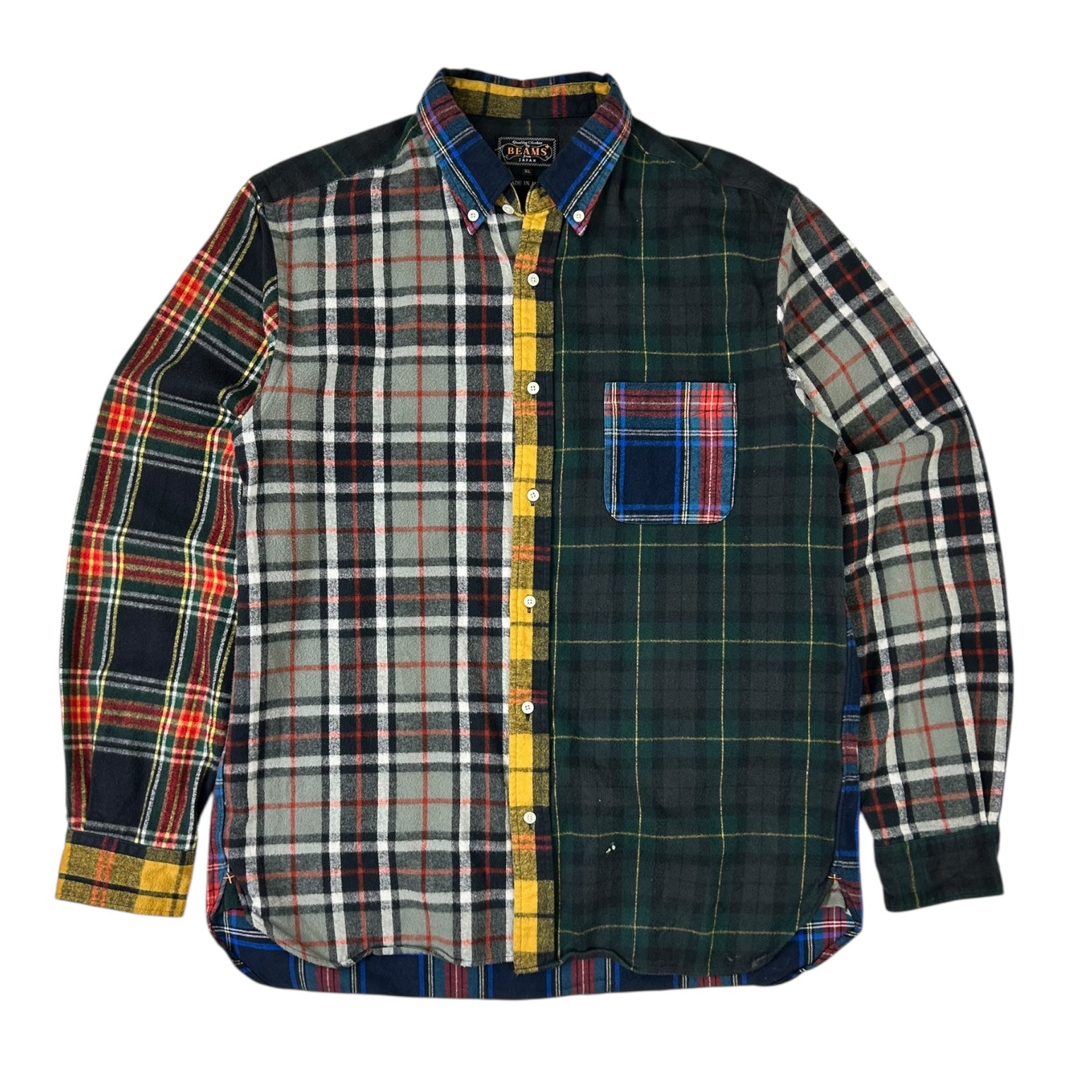 Beams Plus B.D. Panel Shaggy Nel Shirt