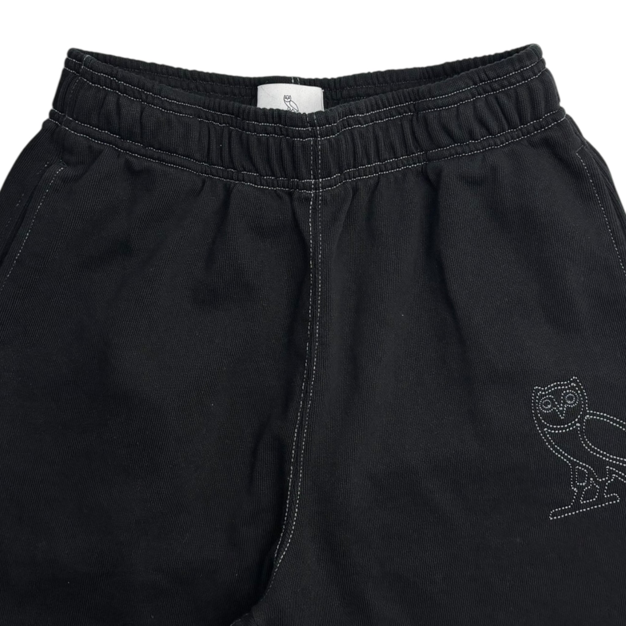 OVO Tonal Stitch Open-Hem Sweatpants Black