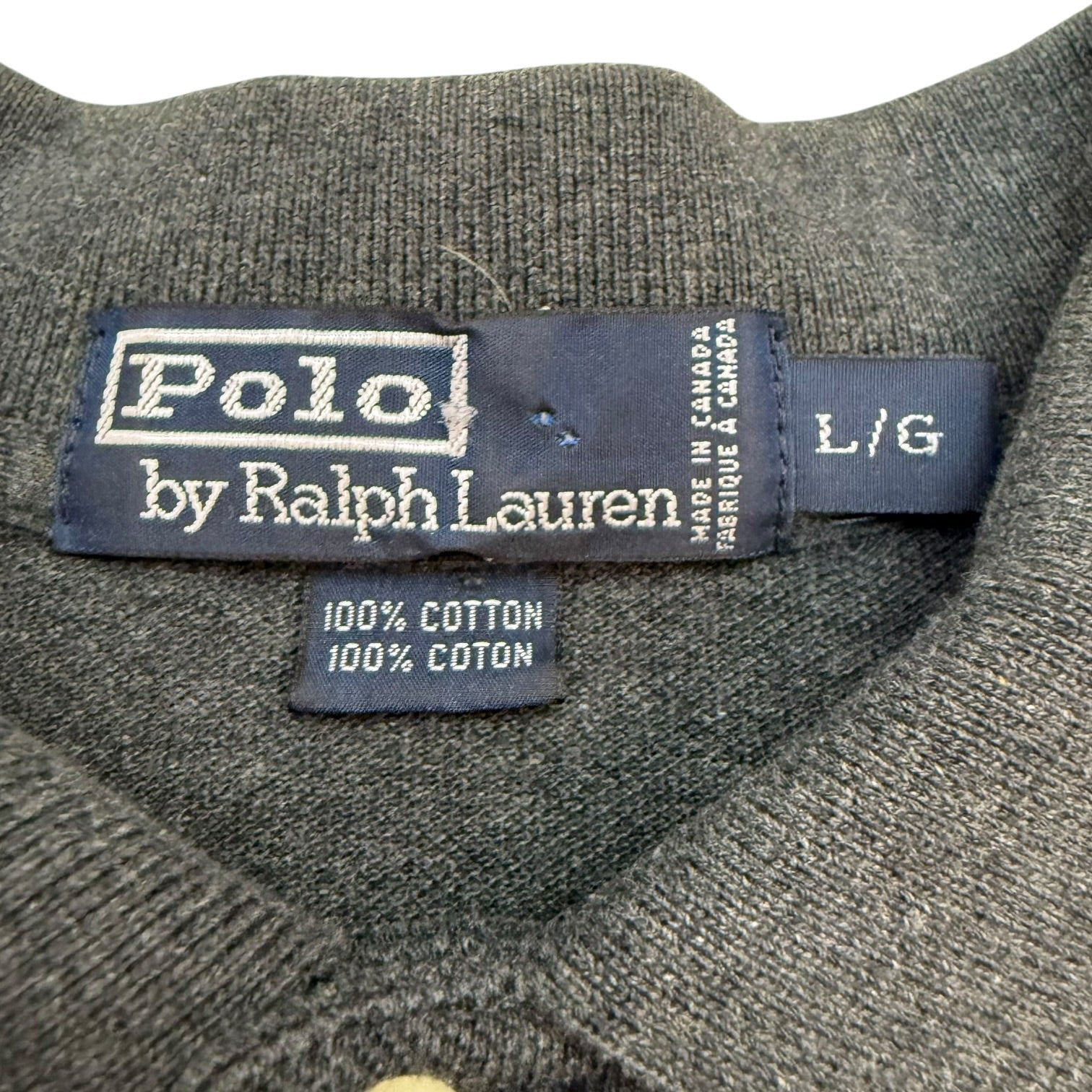 Vintage Polo Ralph Lauren L/S Button Up Shirt Charcoal Grey