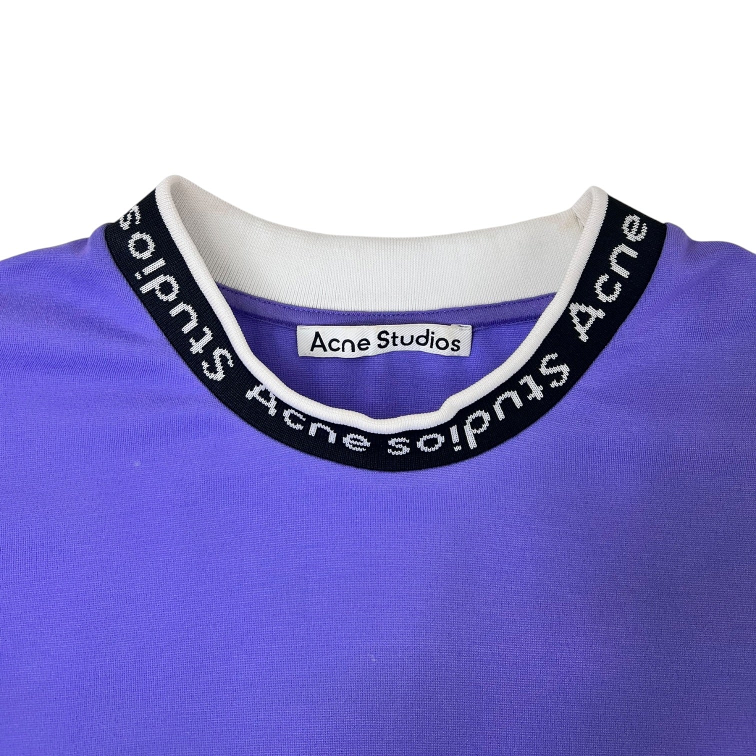 Acne Studios Extorr Logo Trimmed Cotton Jersey T-shirt Purple