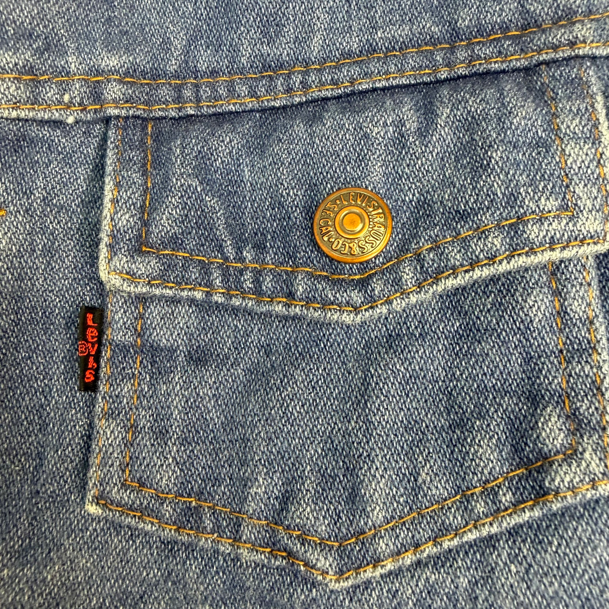 (W) Vintage Levi’s Black Tab Denim Jacket Blue