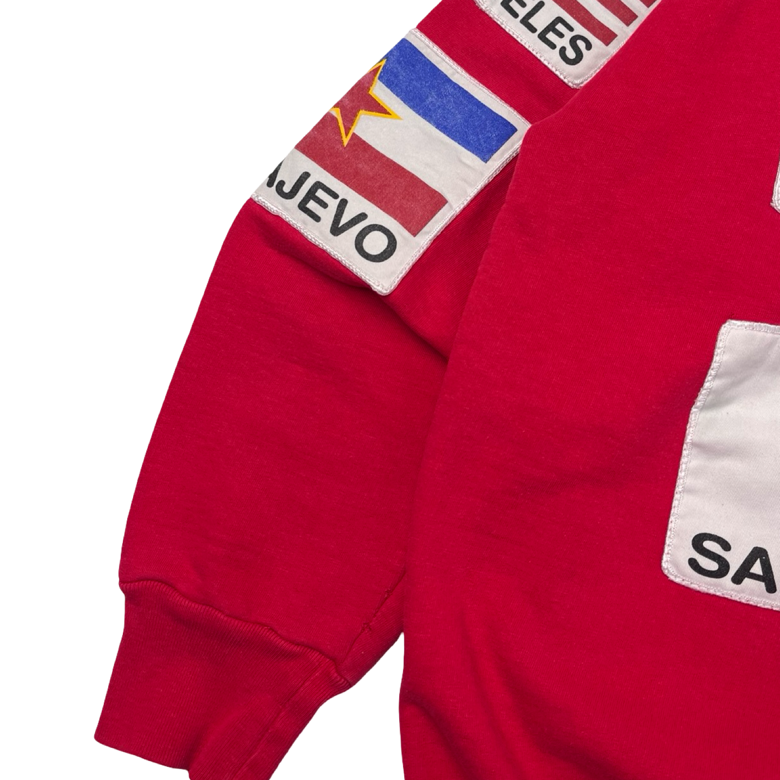 Vintage International Cities Flags Crew Neck