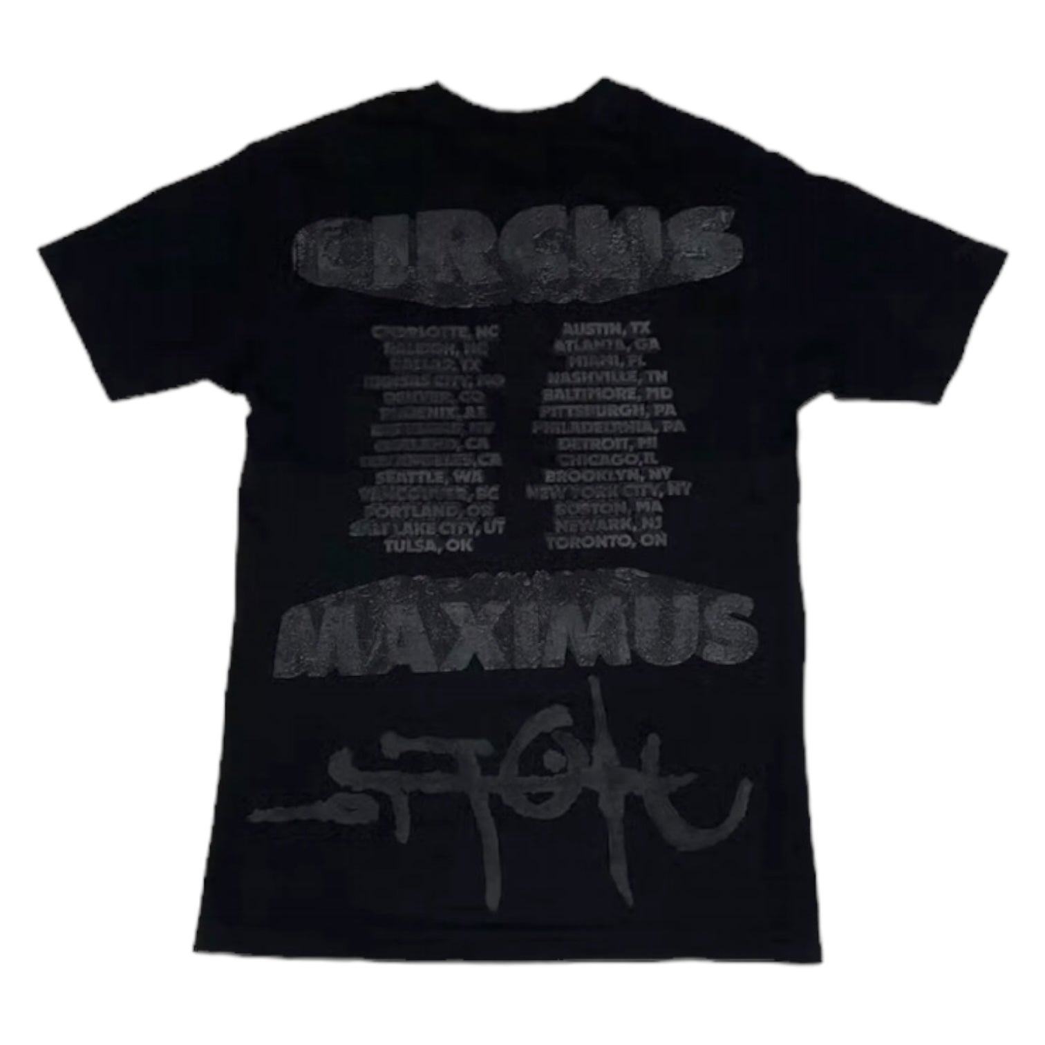 Travis Scott Utopia Tour Circus Maximus 2023 T-Shirt II Black