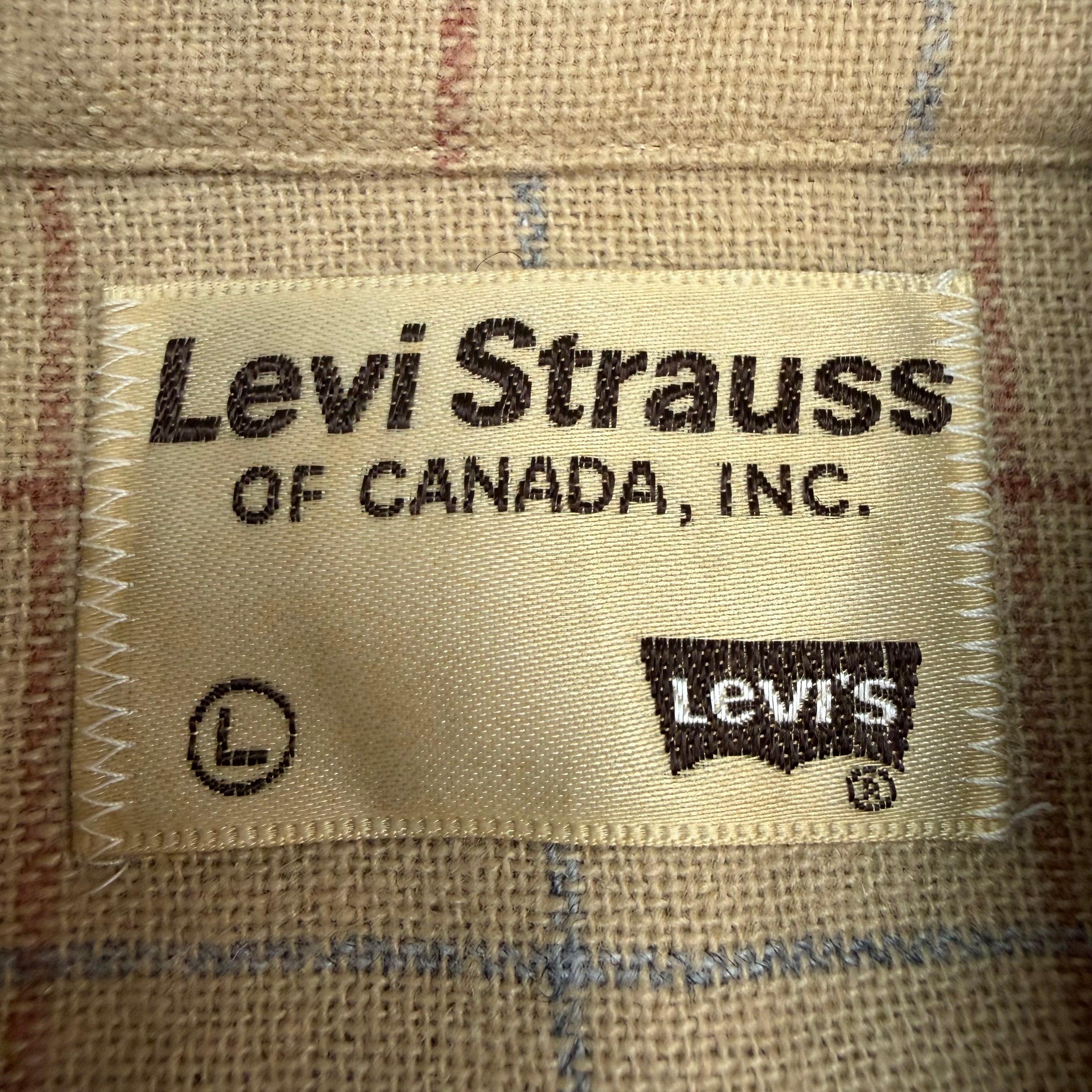 70s Levi’s Strauss Plaid Button Up Brown
