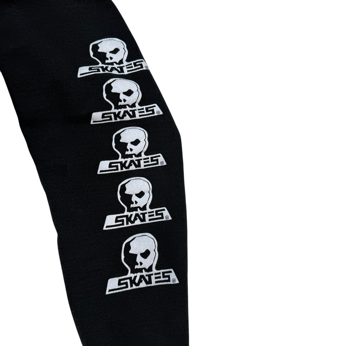 Vintage Skull Skates Hoodie Black