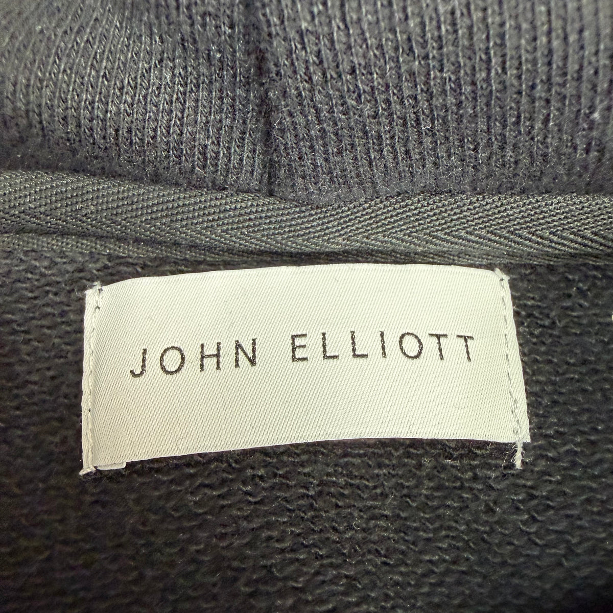 John Elliott Side Zip Hoodie Black