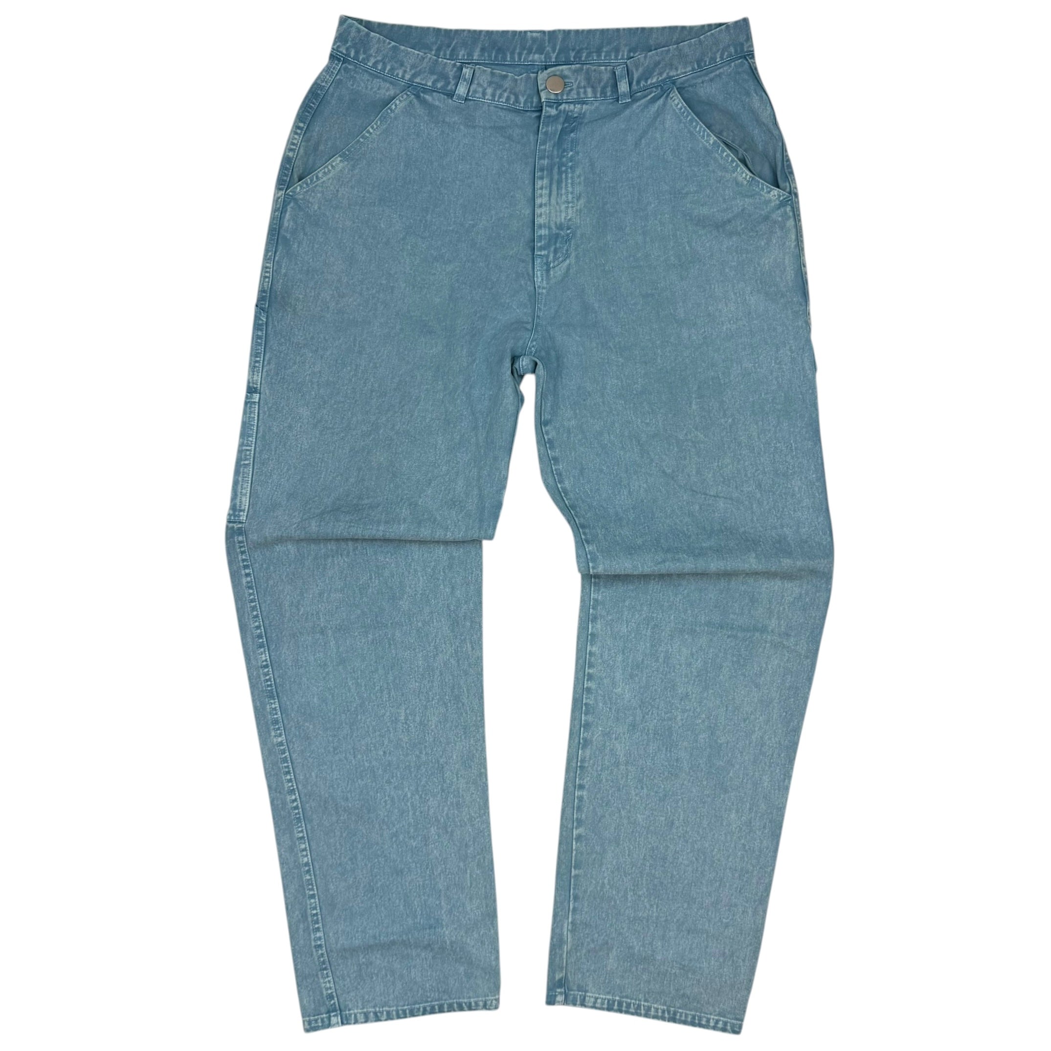 Awake NY Washed Cotton Work Pants Slate Blue