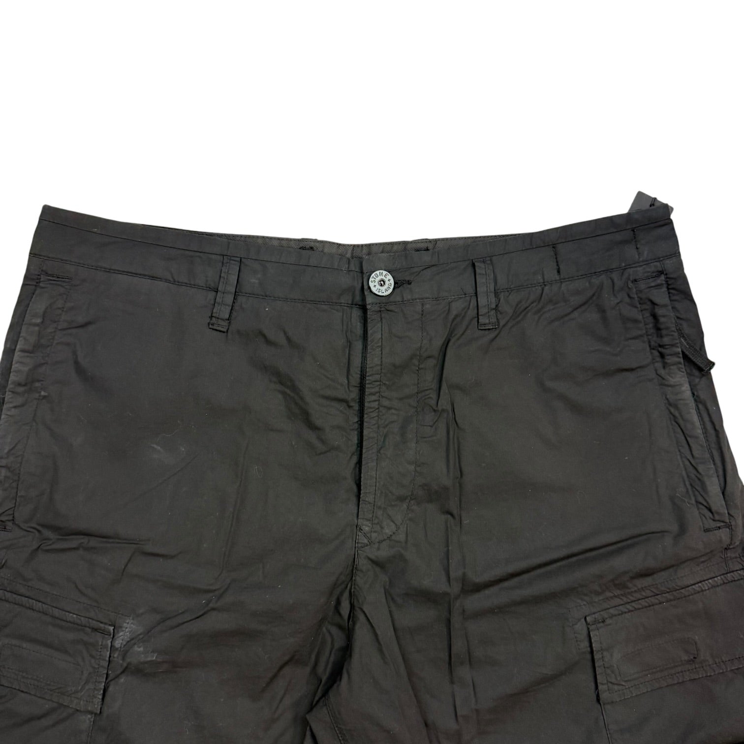 Stone Island Badge Cargo Shorts Black