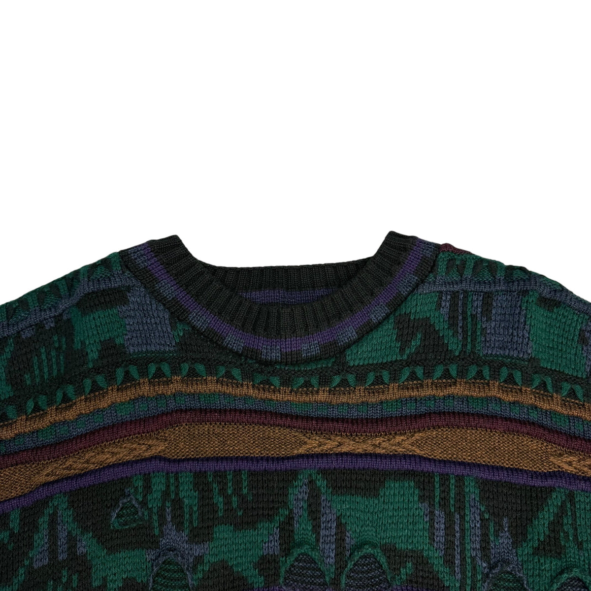 Vintage Tosani 3D Knit Sweater Green