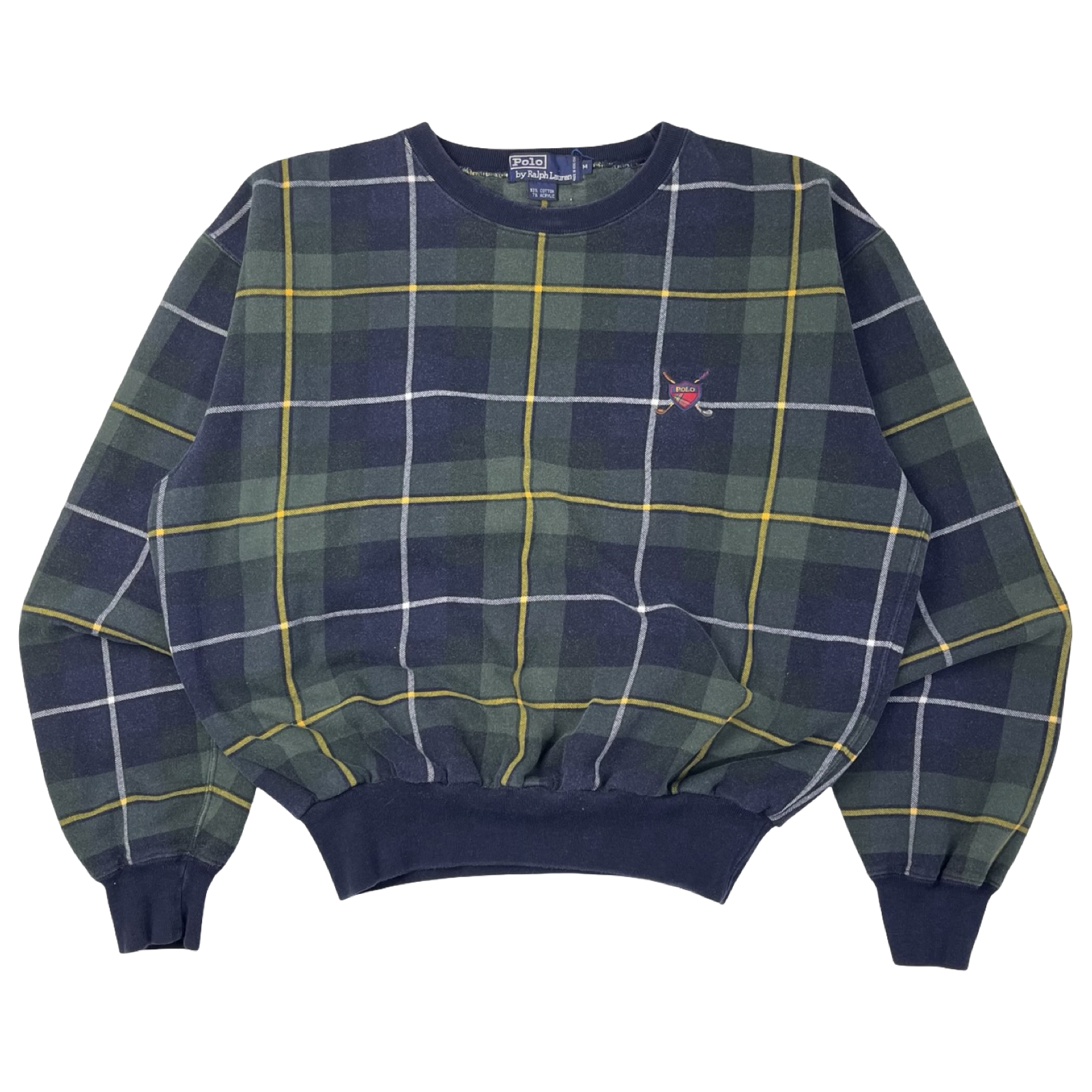Vintage Polo Ralph Lauren Tartan Golf Creat Crew Neck