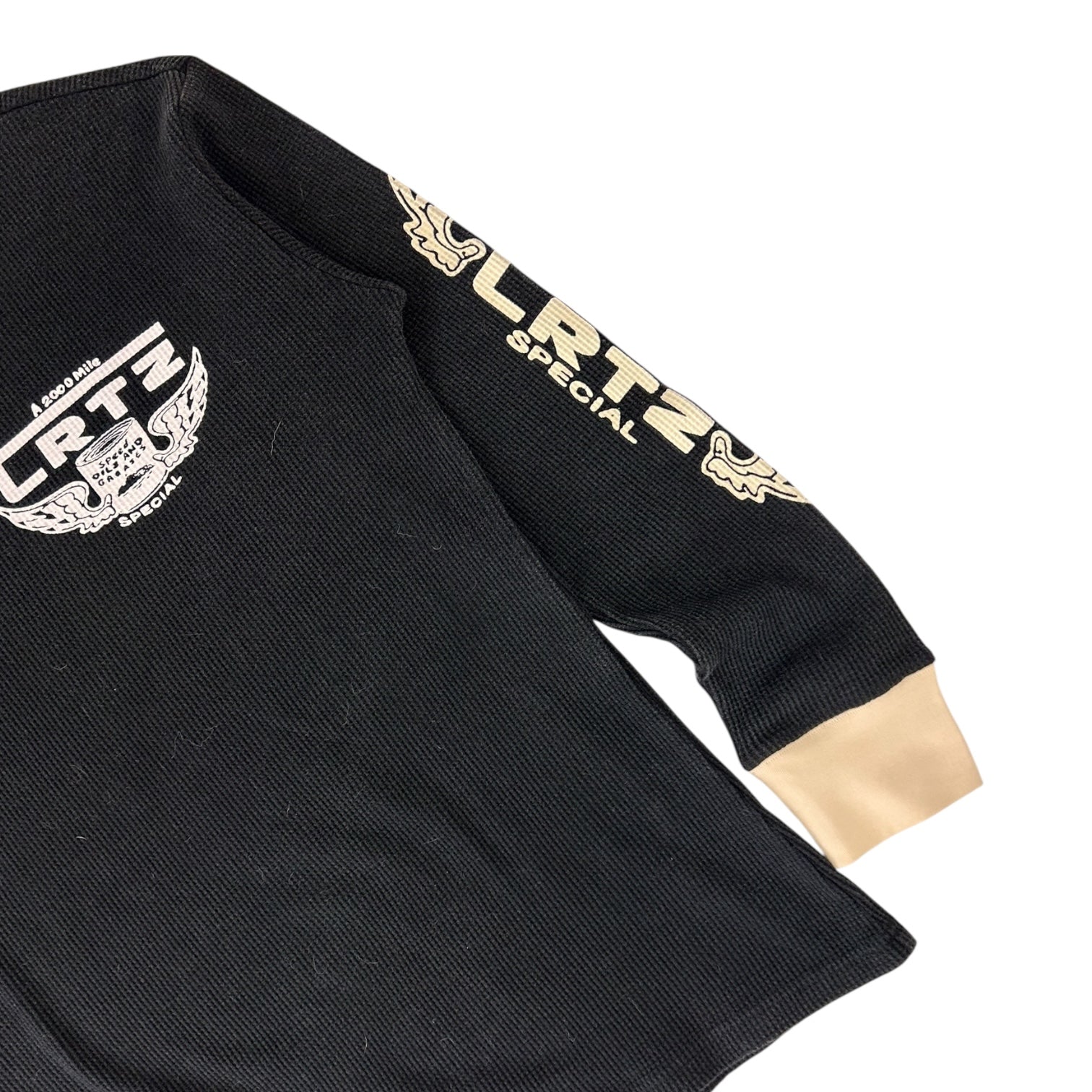 Corteiz Gasolina Waffle Long Sleeve Black