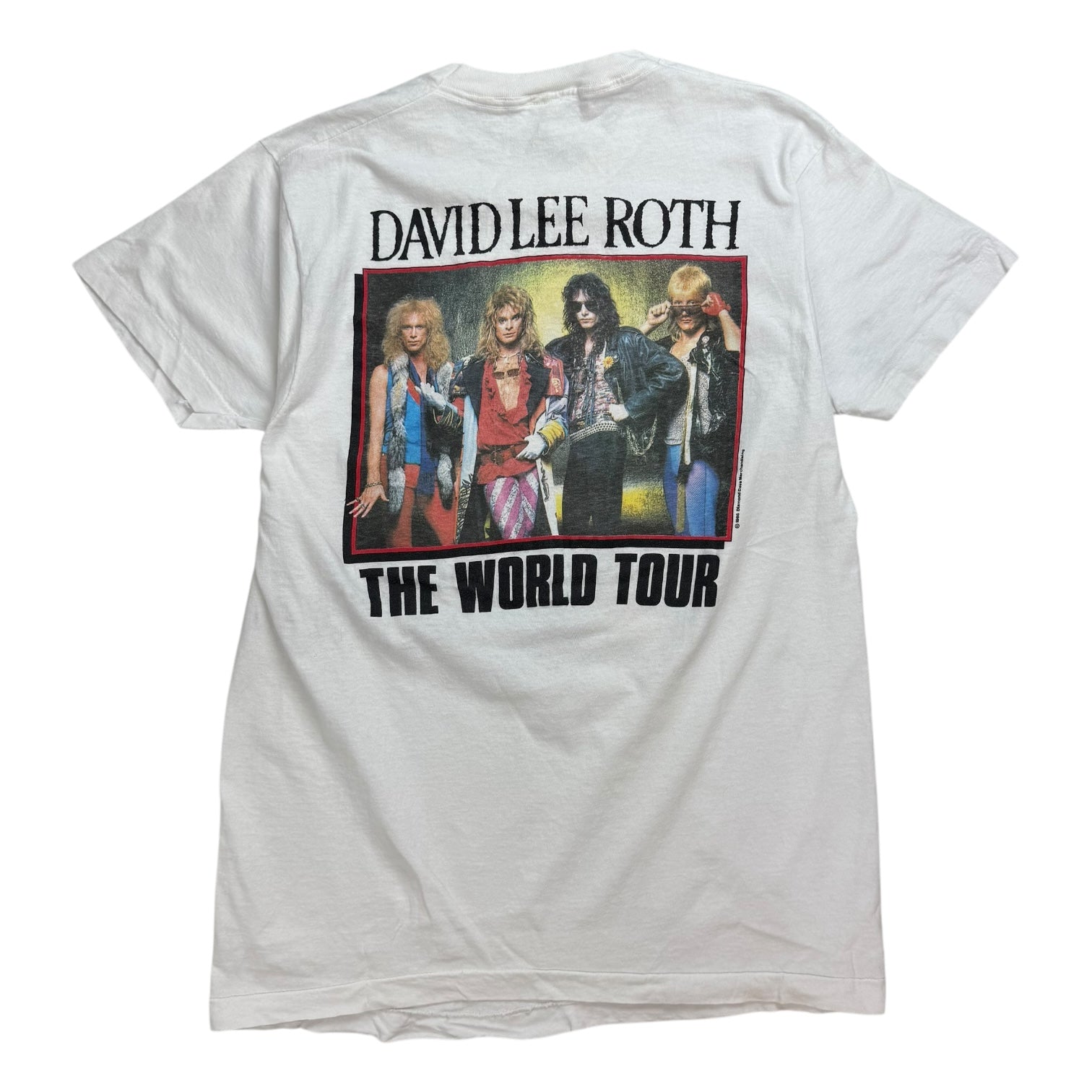 1986 David Lee Roth The World Tour Tee White