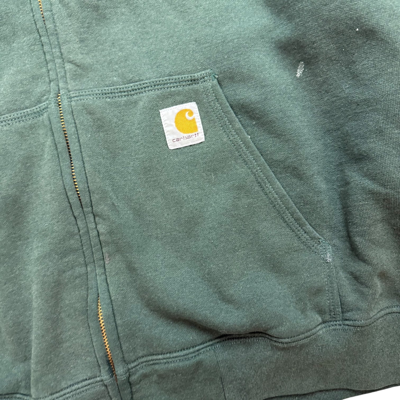 Vintage Carhartt Zip Up Hoodie Deep Green