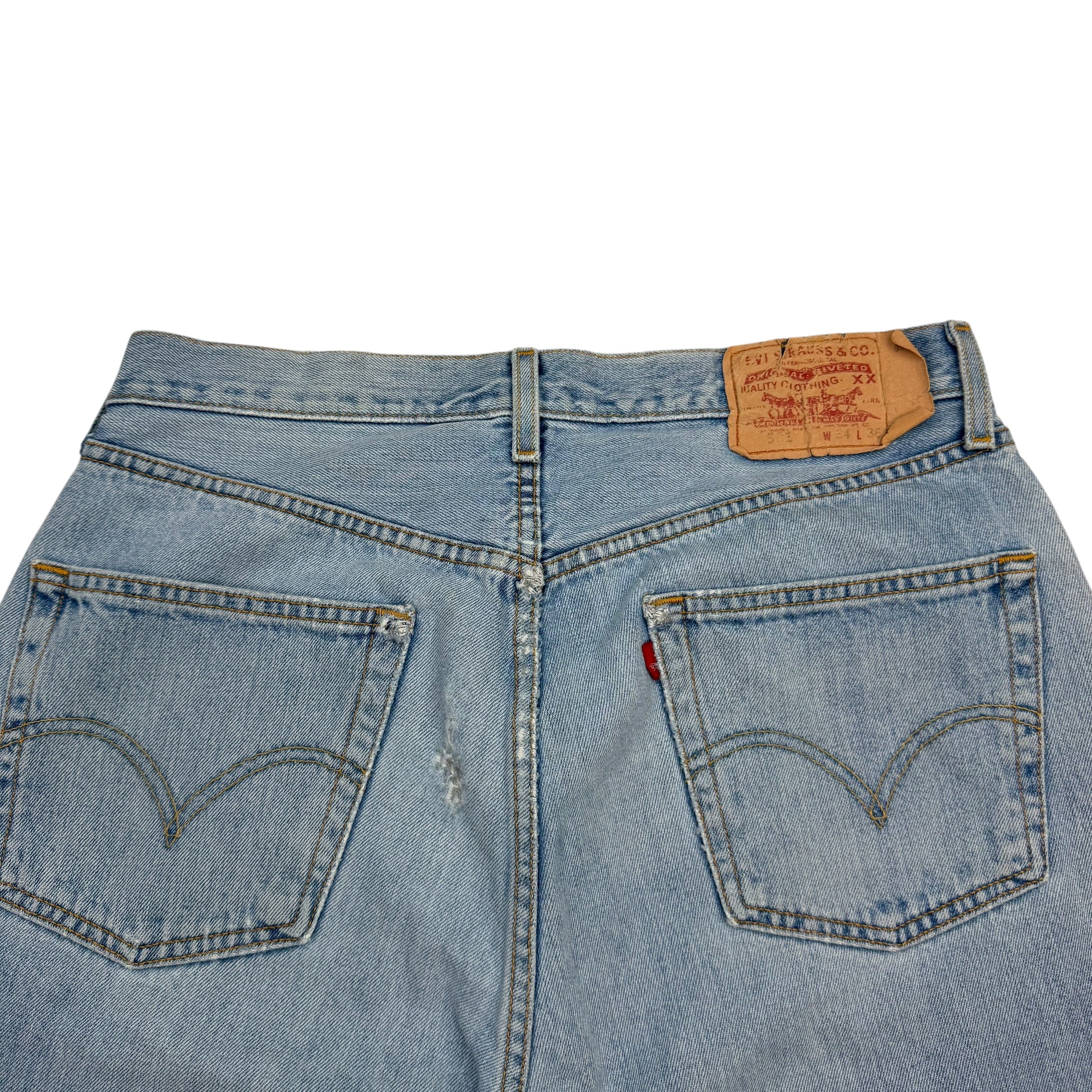 Vintage Levi’s 501 Blank Tab Light Wash Jeans Blue