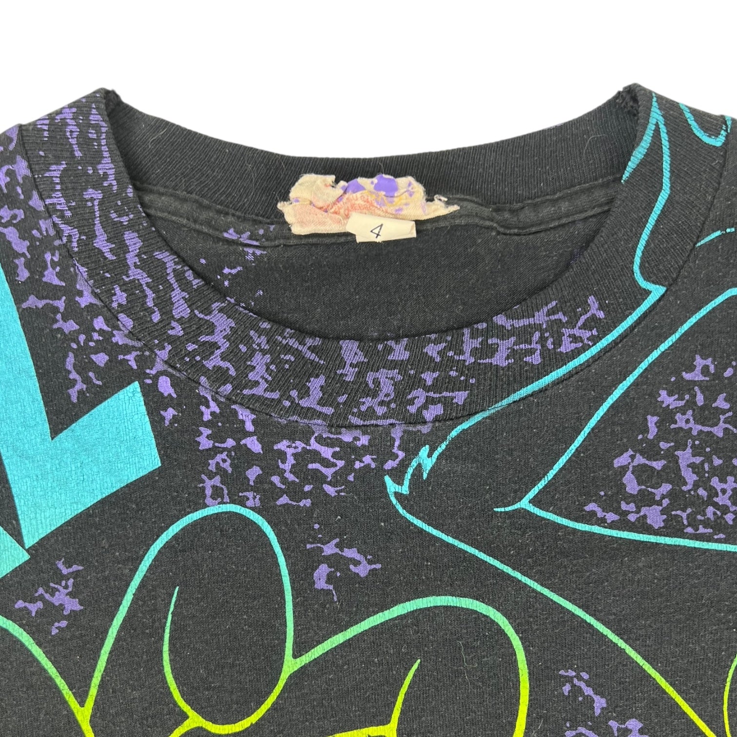 Vintage 1993 Tasmanian Devil AOP T-Shirt Black