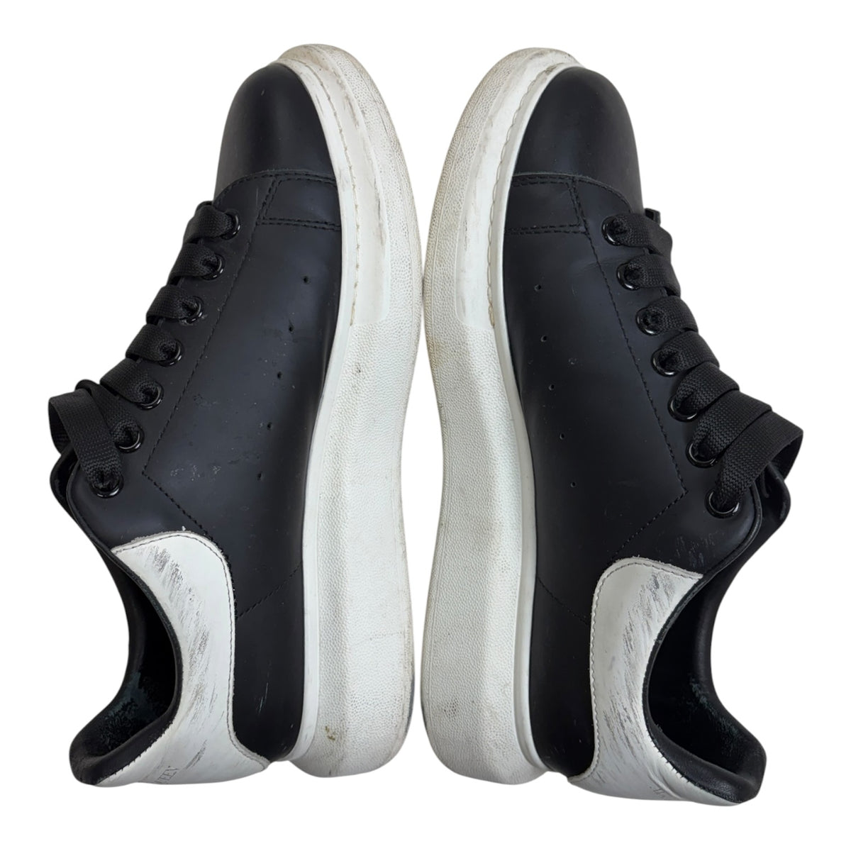 Alexander McQueen Oversized Lace-Up Sneakers Black/White (Used)