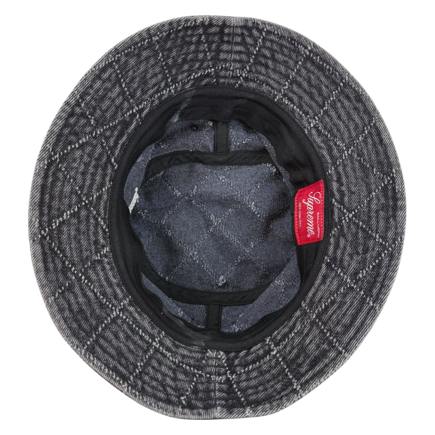 Supreme Punched Denim Crusher Bucket Hat Black