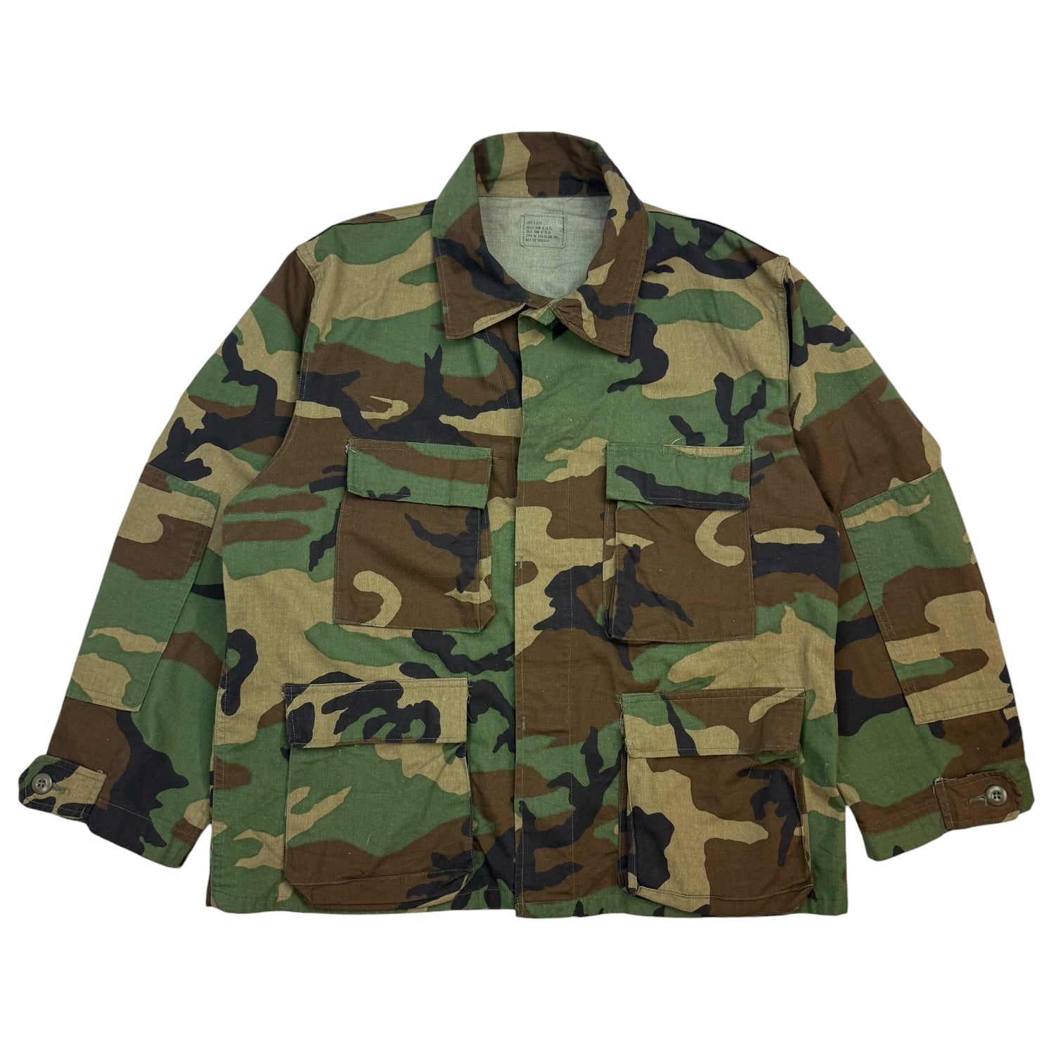 Vintage Army Jacket Woodland Camo