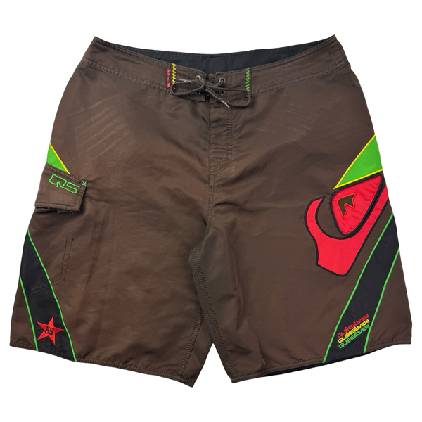Vintage Y2K Quiksilver ‘69’ Surf Board Shorts Brown