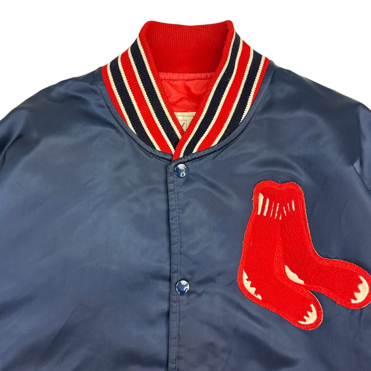 Vintage Boston Red Sox Starter Satin Jacket Navy