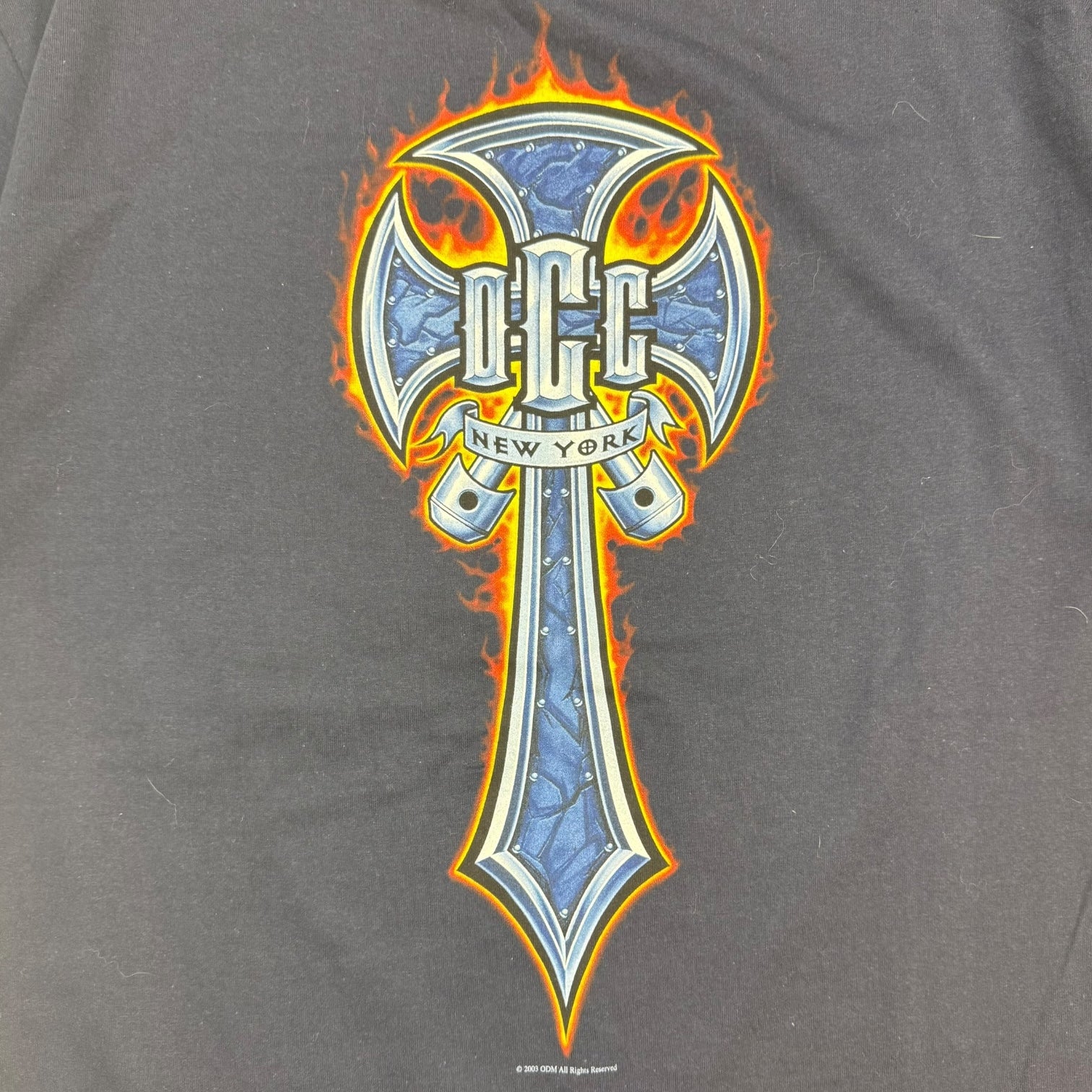 Vintage Orange County Choppers Flame Tee Navy Blue