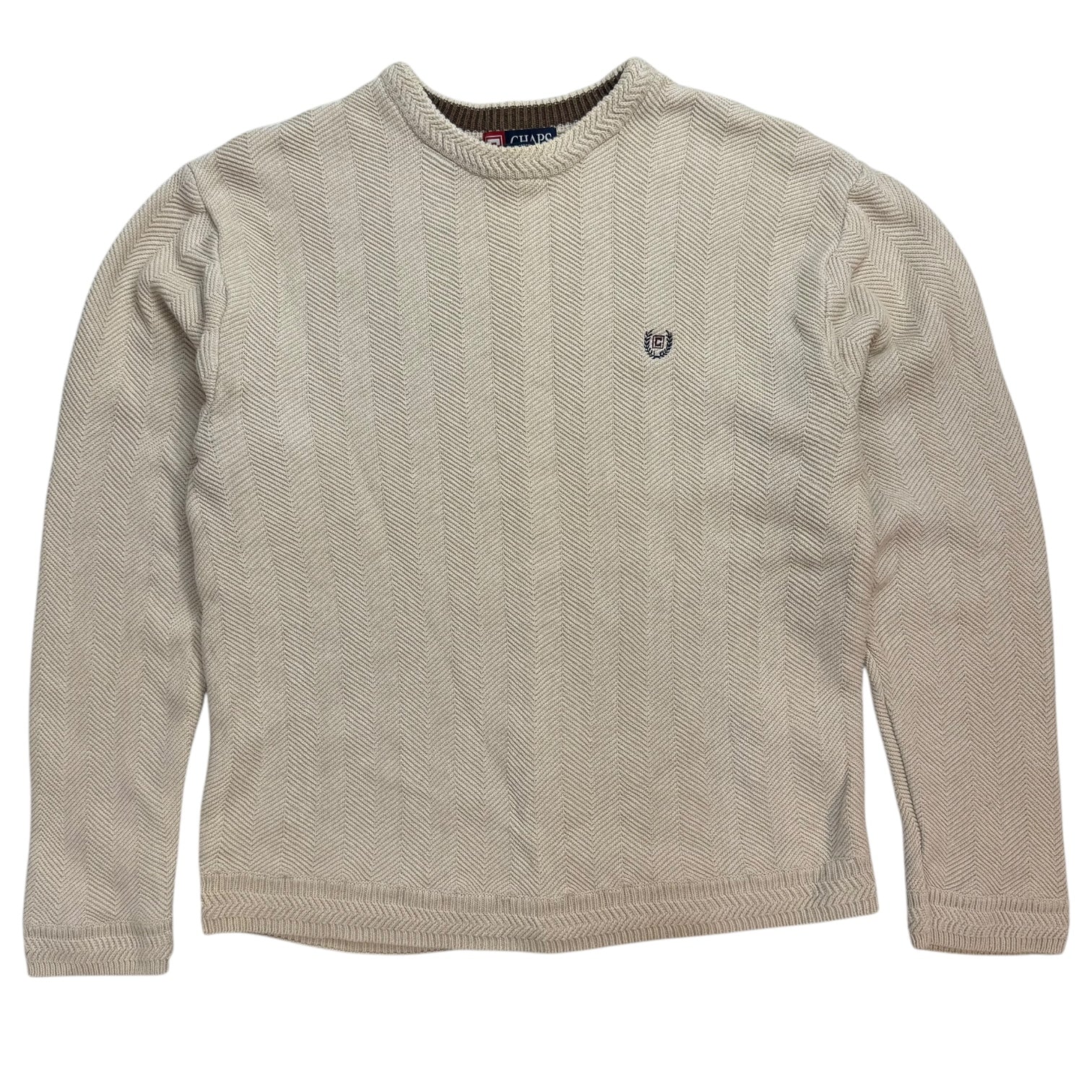 Vintage Chaps Knit Sweater Cream