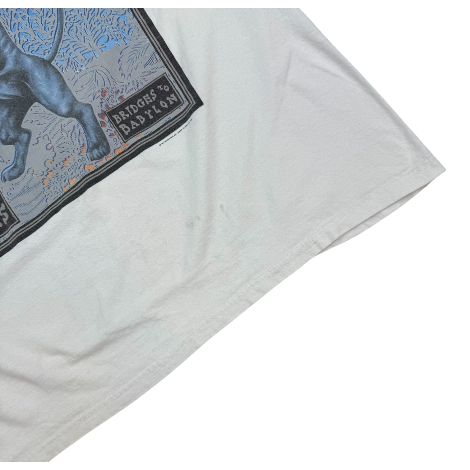 Vintage 1997 Rolling Stones Bridges To Babylon Tour Tee White