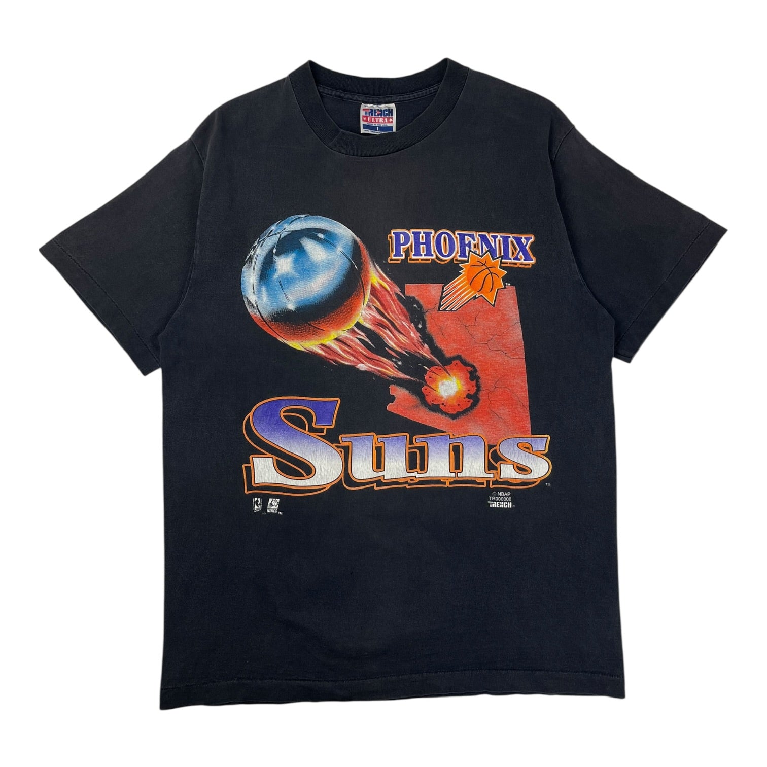 Vintage Phoenix Suns Basketball Canon T-Shirt Faded Black