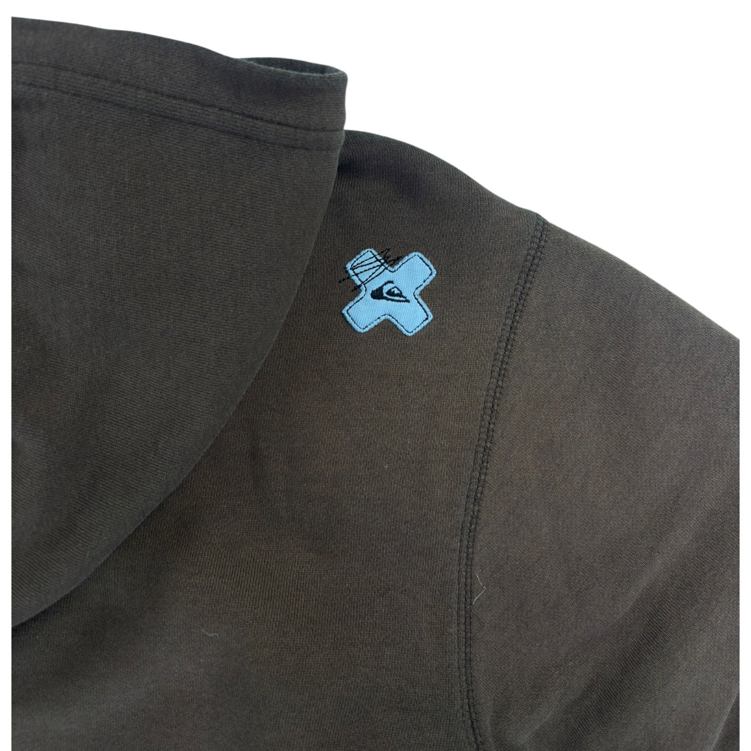 (W) Y2K Quiksilver Zip Up Hoodie Brown