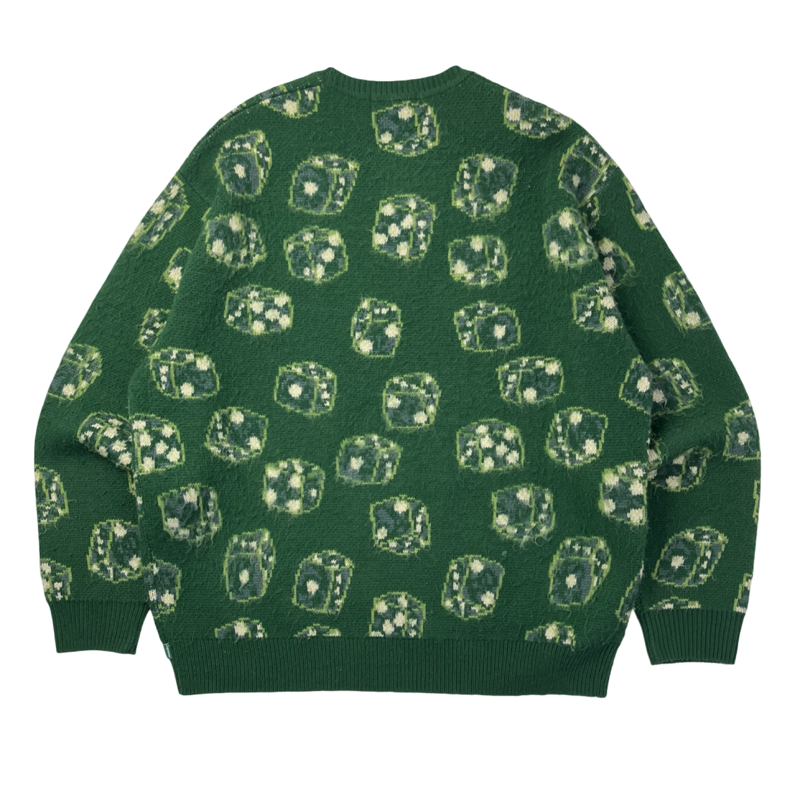 Supreme Flaming Dice Knit Sweater Green